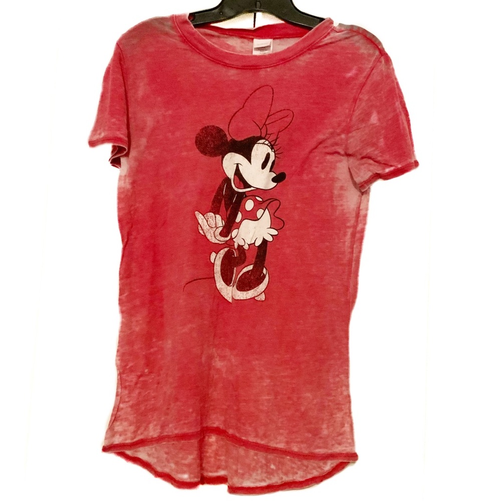 Disney Minnie Mouse Size M Red Sheer T-Shirt